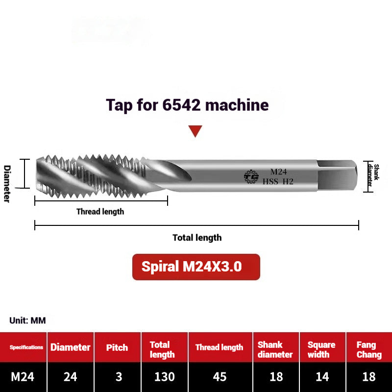 1089-Machine taps stainless steel special spiral apex straight flute taps fine-tooth tapping high-speed steel tapping drills Shandong Denso Pricision Tools Co.,Ltd.